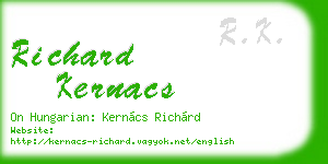 richard kernacs business card