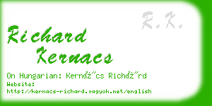 richard kernacs business card